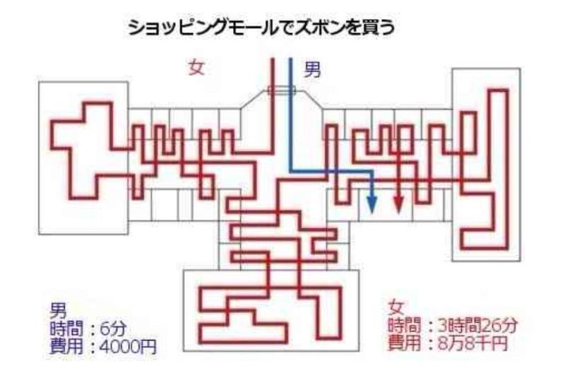 男女の買い物の違い